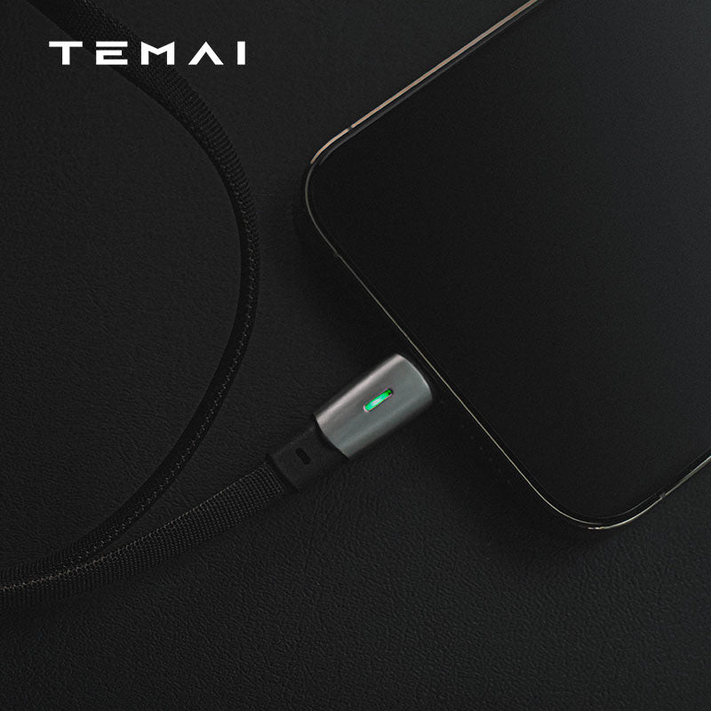 Temai USB-C til Lightning vinklet ladekabel