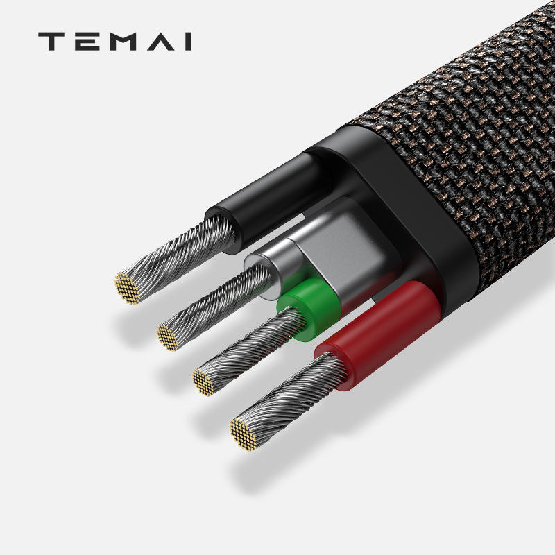 Temai USB-C til USB-C vinklet ladekabel