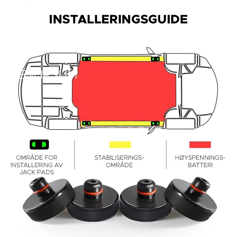 Jack pad 1 stk - Tesla Model S/X/3/Y