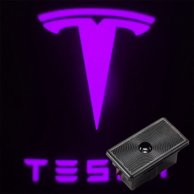 Dørlys med logo 2 stk - TESLA